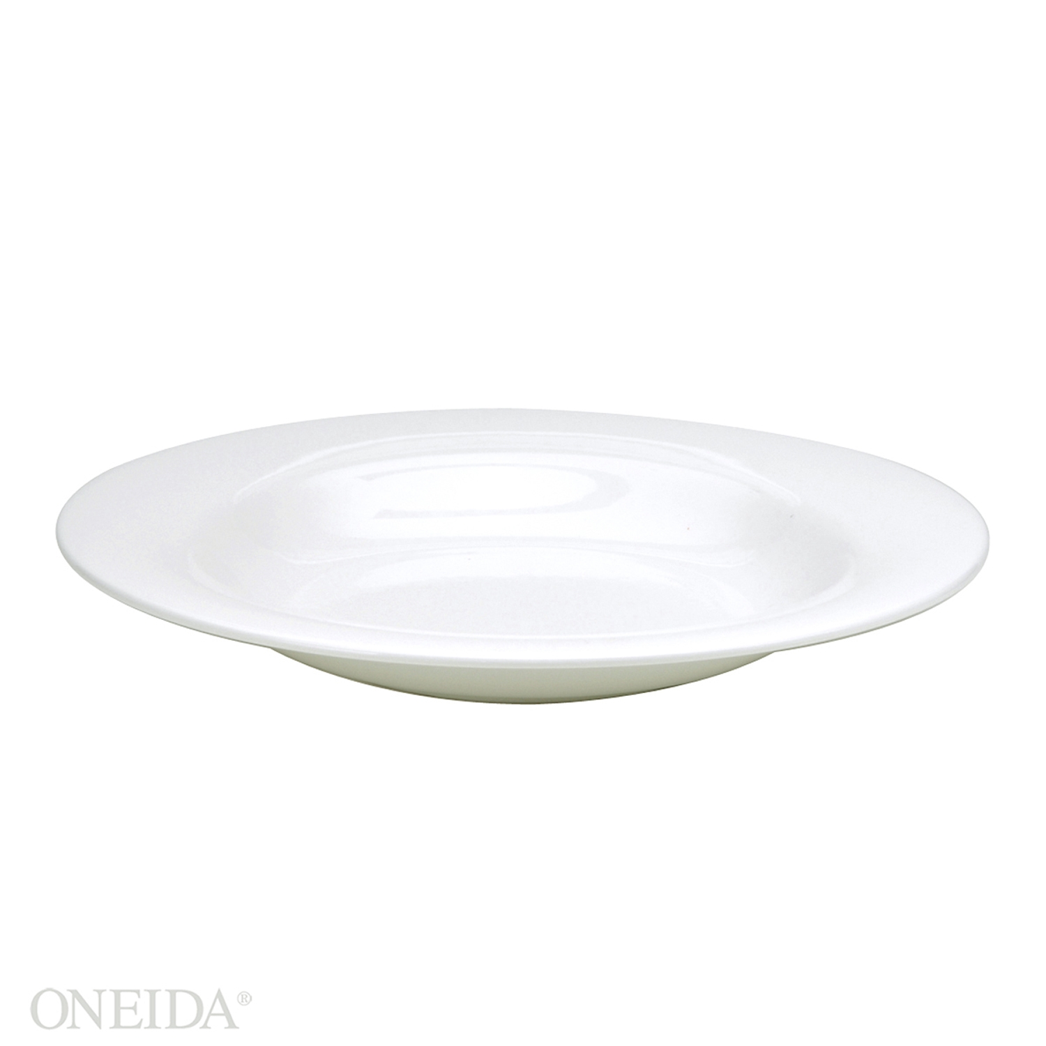Oneida Bone China 40 Ounce Gemini Shape Pasta / Salad Plate 11.88 Inch - Gemini Undecorated Pattern -- 12 Per Case.