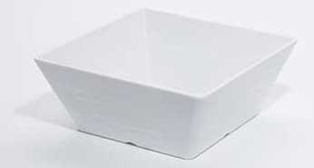 American Metalcraft Faux Slate Collection White Melamine Square Serving Bowl, 125 Ounce