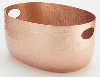 American Metalcraft Copper Hammered Aluminum Beverage Tub, 10 Quart