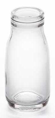 American Metalcraft Glass Milk Bottle, 3 Ounce