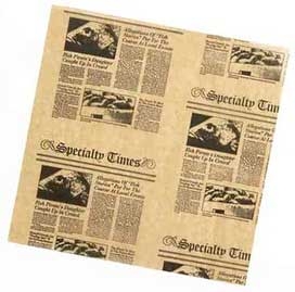 American Metalcraft Natural Newspaper Square Fry Paper, 16 x 16 inch -- 1000 per case