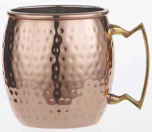 American Metalcraft Copper/Brass Hammered Finish Moscow Mule Mug, 16 Ounce
