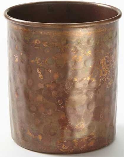 American Metalcraft Hammered Finish Antique Copper Cup, 14 Ounce