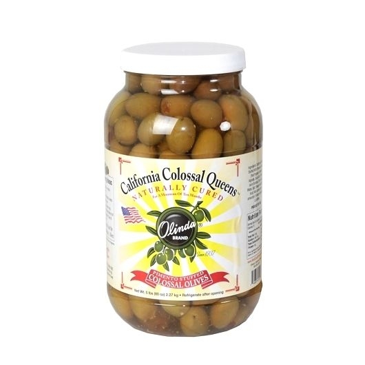 Olinda Colossal Stuffed 70/80 Count Queen Olives, 1 Gallon -- 4 per case