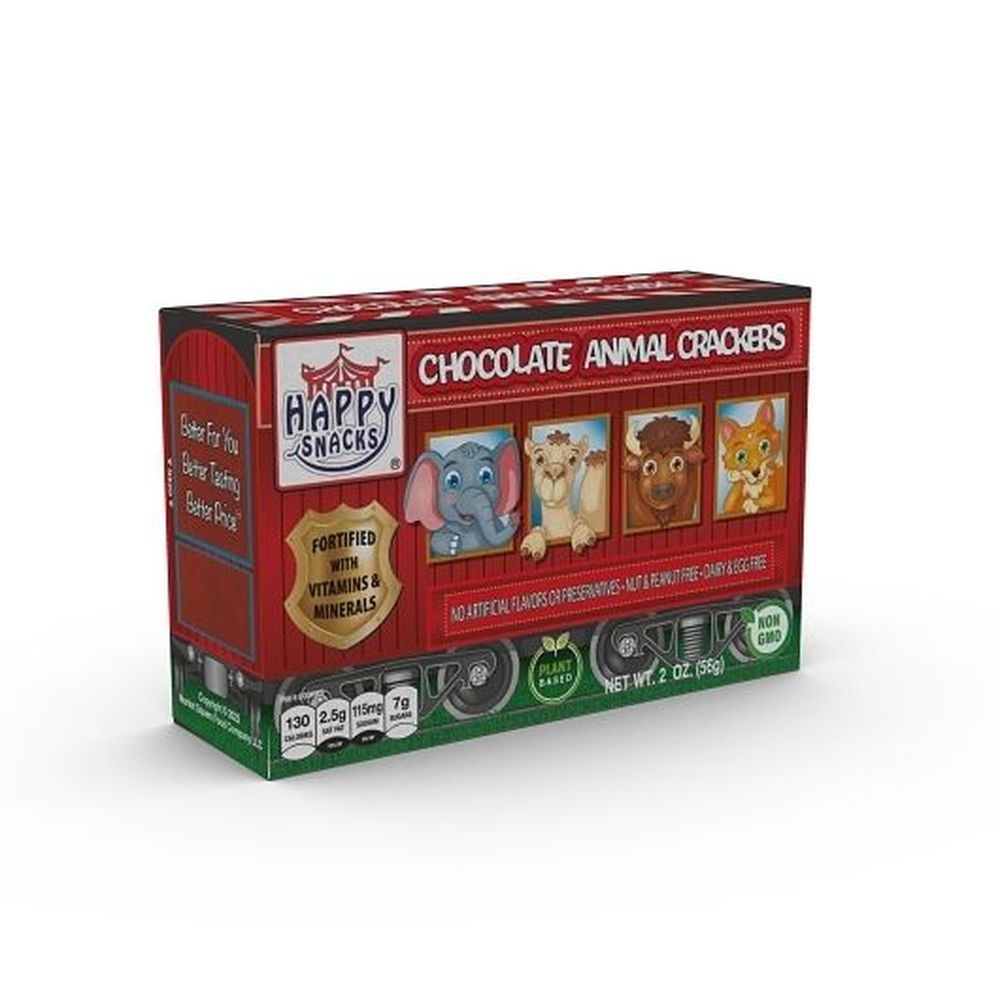 Happy Snacks Chocolate Circus Animal Crackers, 2 Ounce -- 4 per case