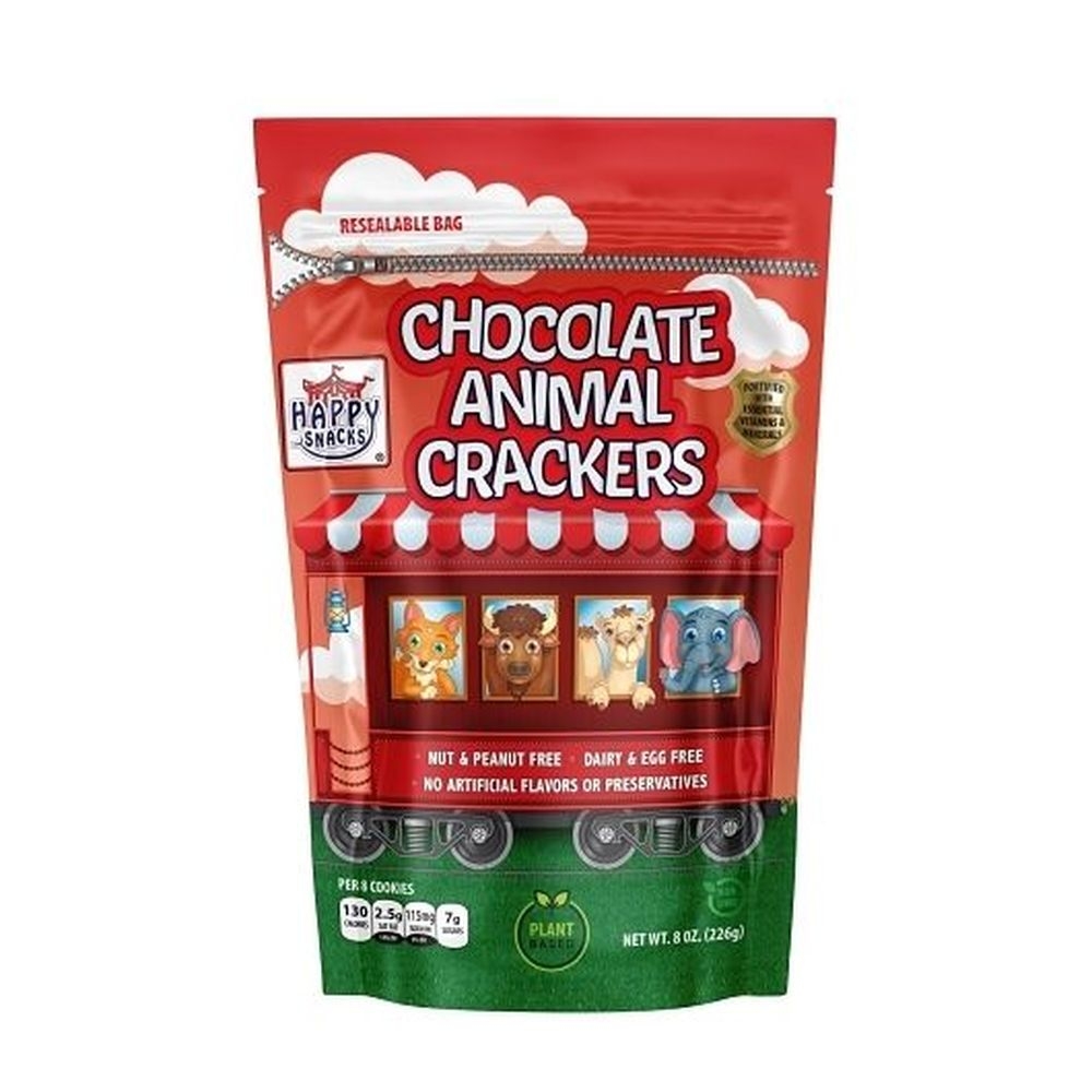 Happy Snacks Chocolate Circus Animal Crackers, 8 Ounce -- 6 per case