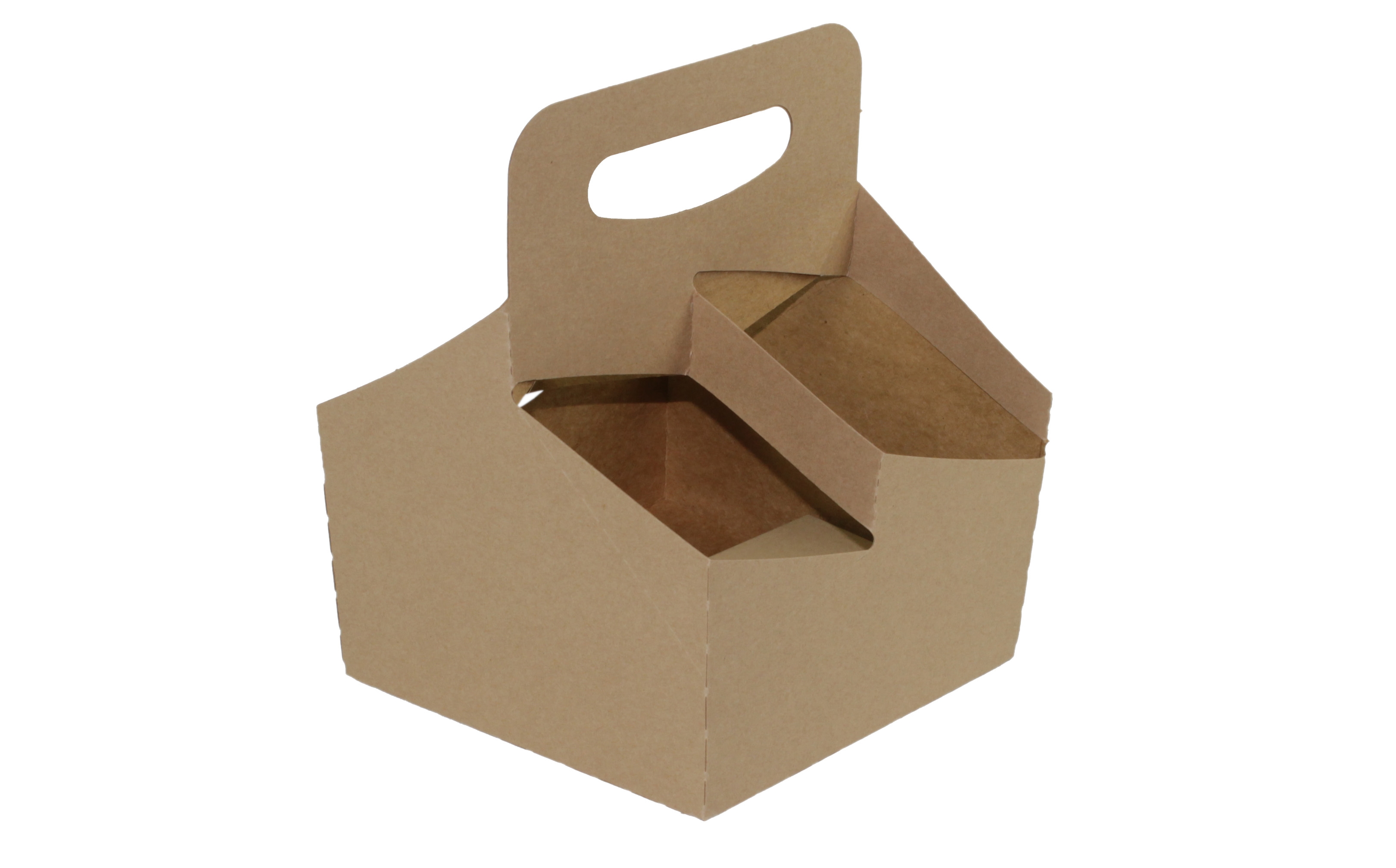 Boxit Kraft Cup Carrier, 7.25 x 7 x 9.25 inch -- 100 per case.