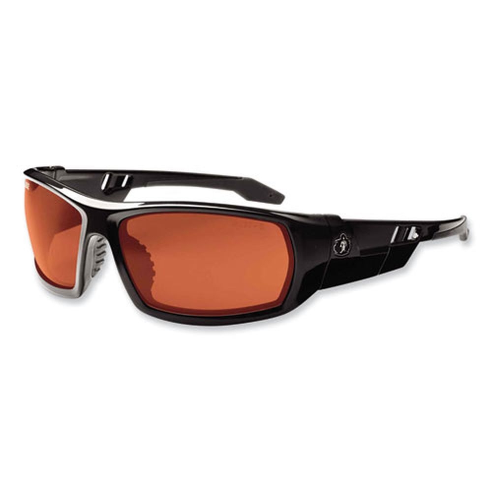 ergodyne Skullerz Odin Safety Glasses with Black Nylon Impact Frame and Copper Polycarbonate Lens