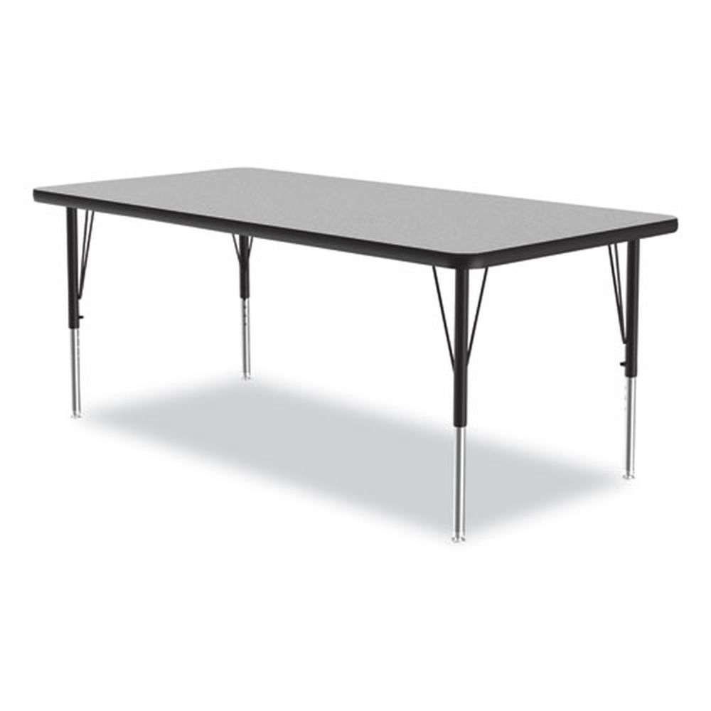 Correll Gray Granite Rectangular Height-Adjustable Activity Table, 60 x 30 x 19 inch -- 4 per case