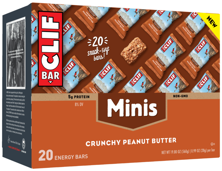 Clif Mini Crunchy Peanut Butter Energy Bar, 20 count per pack -- 4 per case