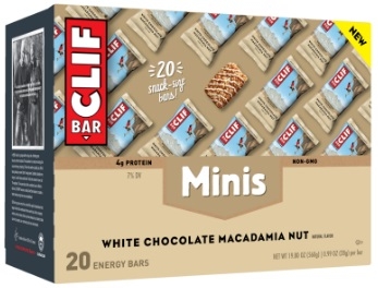 Clif Mini White Chocolate Macadamia Nut Energy Bar, 20 count per pack -- 4 per case