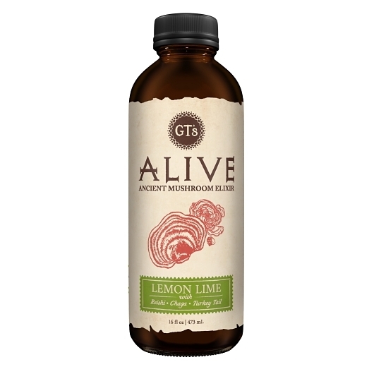 Gts Alive Lemon Lime Ancient Mushroom Elixir, 16 Fluid Ounce -- 6 per case