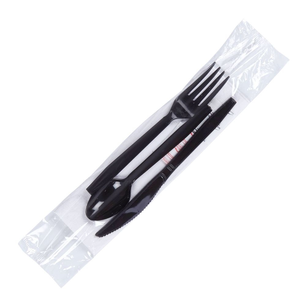 WNA King Packaging Heavy Weight Polypropylene Black Condiment Kit -- 250 per case.