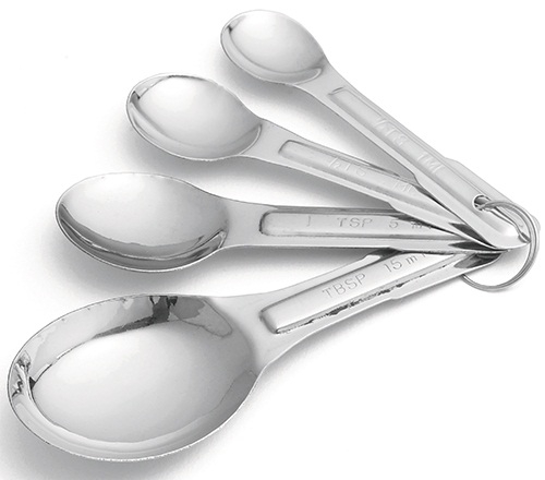 Tablecraft Stainless Steel 4 Pieces Measuring Spoon Set -- 1 set
