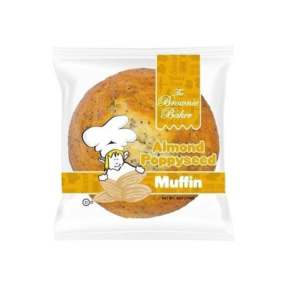 The Brownie Baker Almond Poppyseed Muffin, 6 Ounce -- 6 per case