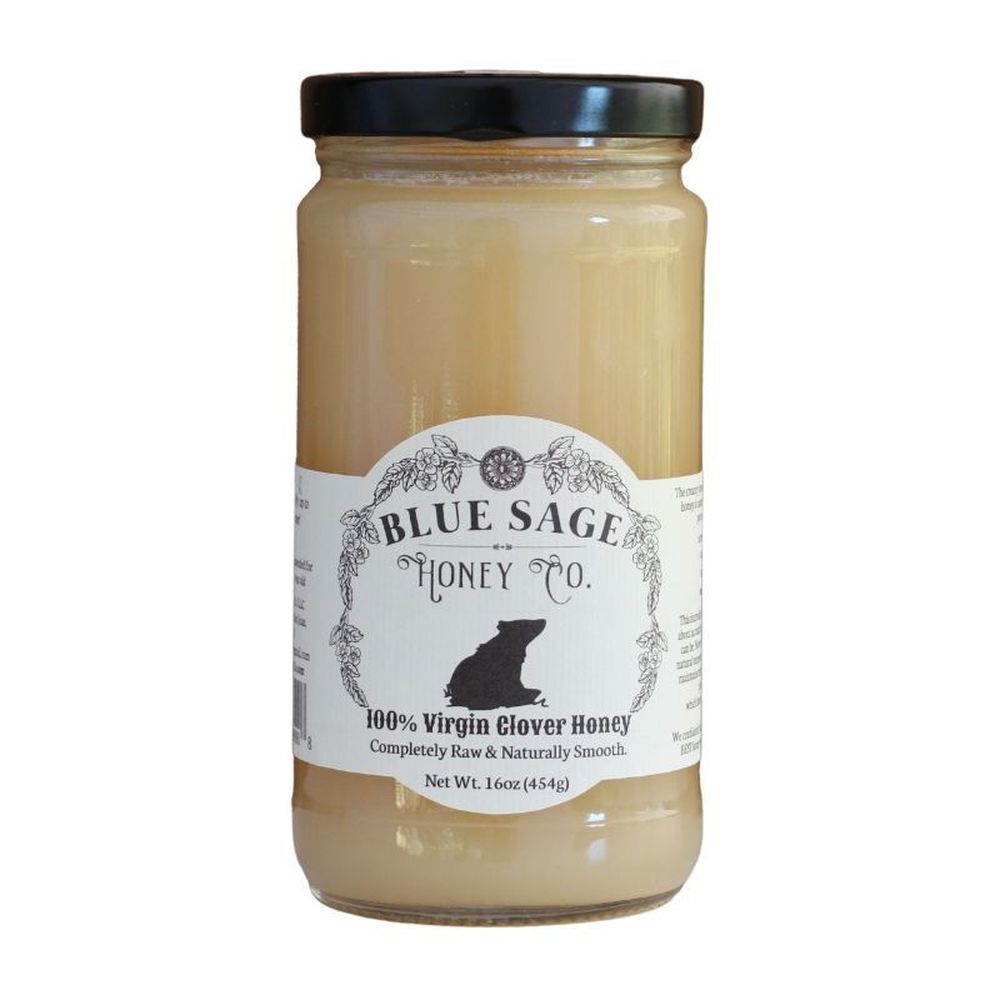 Blue Sage Raw Unheated 100 Percent Virgin Clover Honey, 16 Ounce -- 12 per case