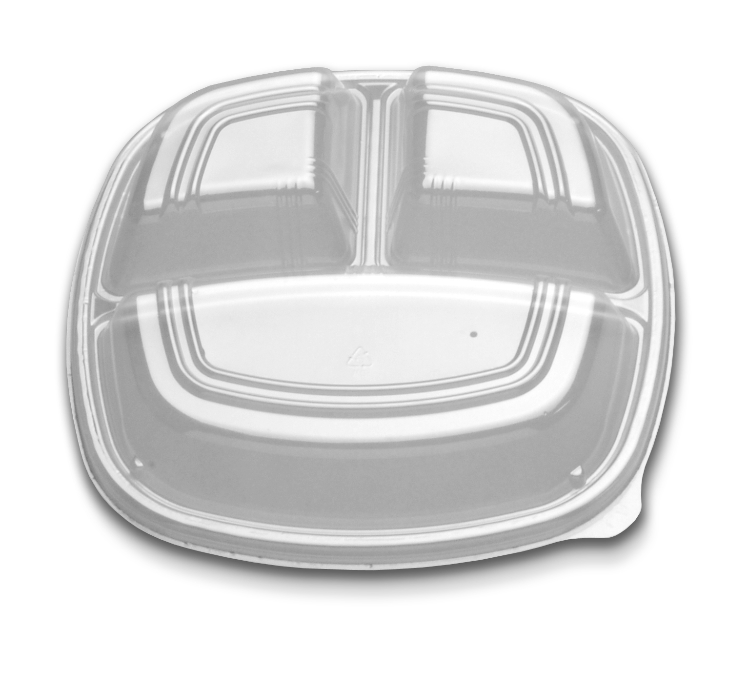Forum 3 Compartment High Lid Only, 10 inch -- 160 per case.