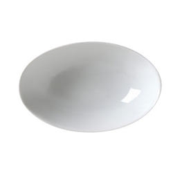 Vertex China Ventana Undecorated Porcelain White Oval Bowl, 16 Ounce -- 24 per case.