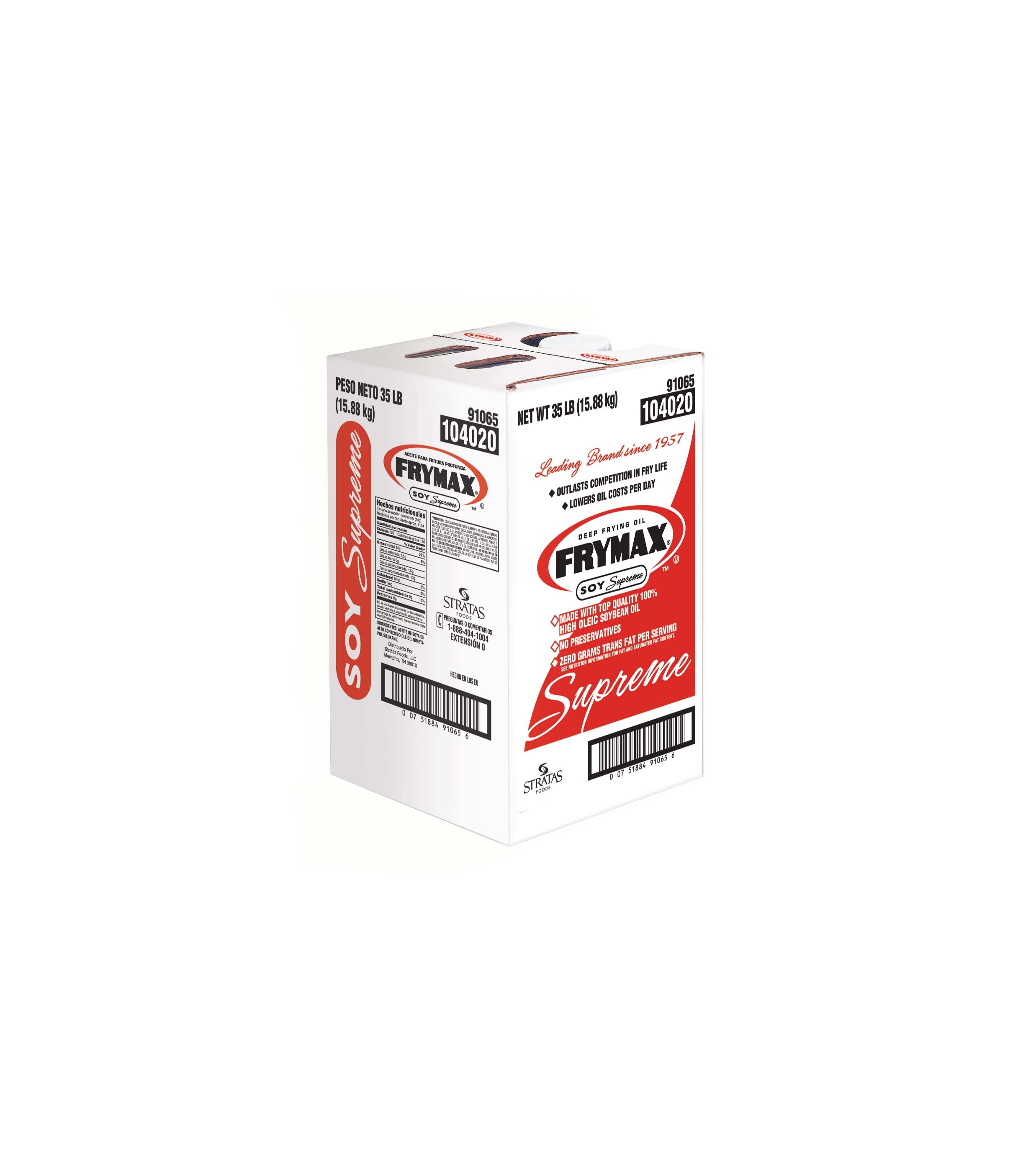 Stratas Frymax Supreme Deep Frying Soy Oil, 35 Pound.