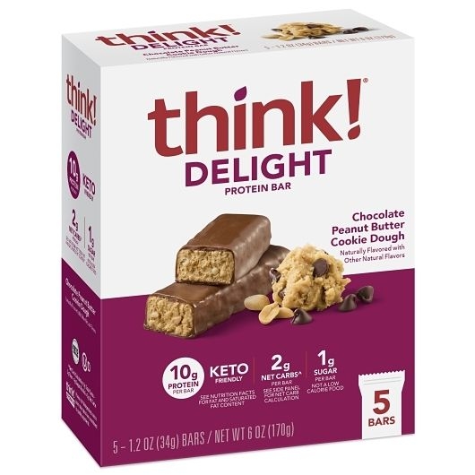 Thinkthin Keto Protein Chocolate Peanut Butter Cookie Dough, 1.2 Ounce -- 120 per case