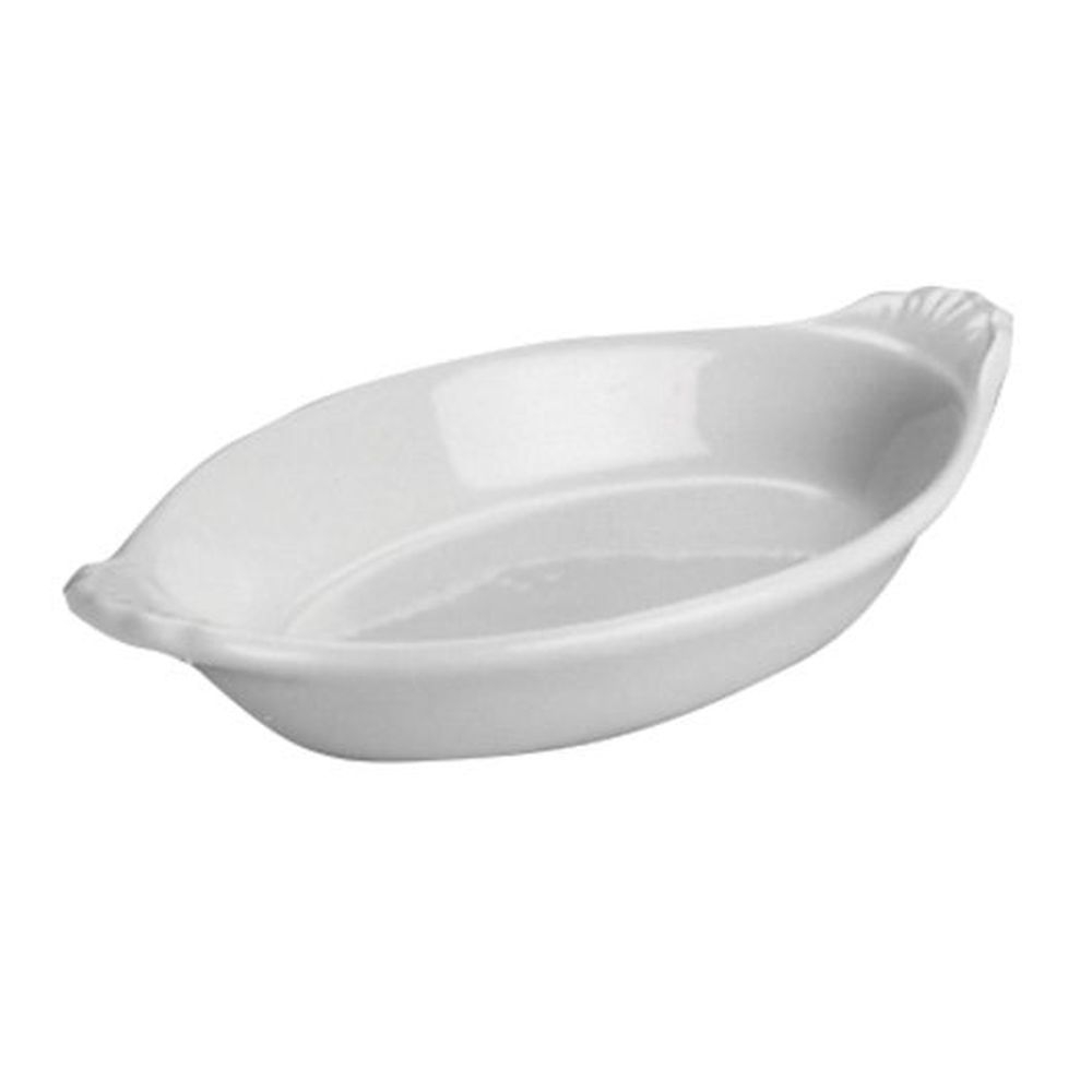 Hall China White Oval Au Gratin Rarebit, 6 Ounce Capacity -- 24 per case