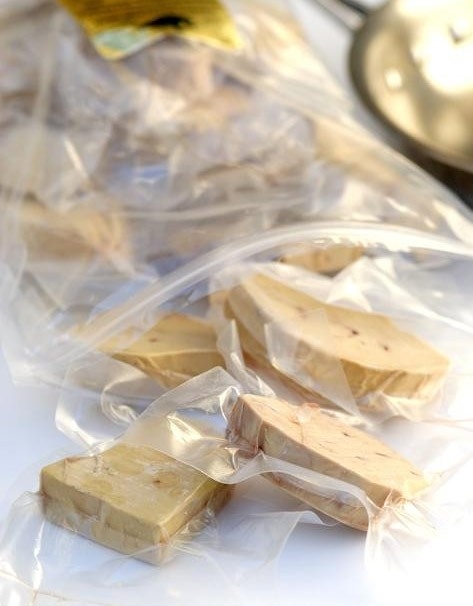 Hudson Valley Duck Foie Gras Slices - Vacuum Pack, 2 Ounce -- 16 per case.