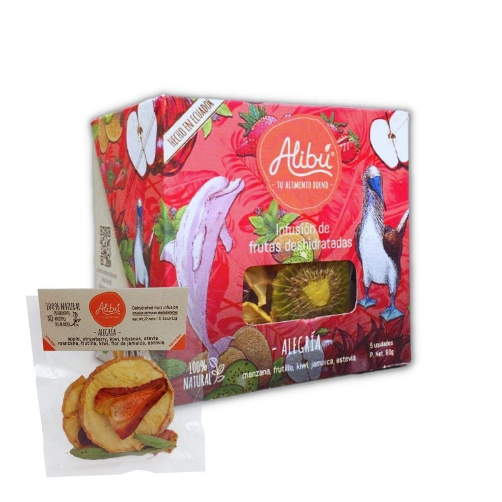 Alibu Edible Dried Fruit Tea Infusion - Alegria, 2.12 Ounce -- 12 per case