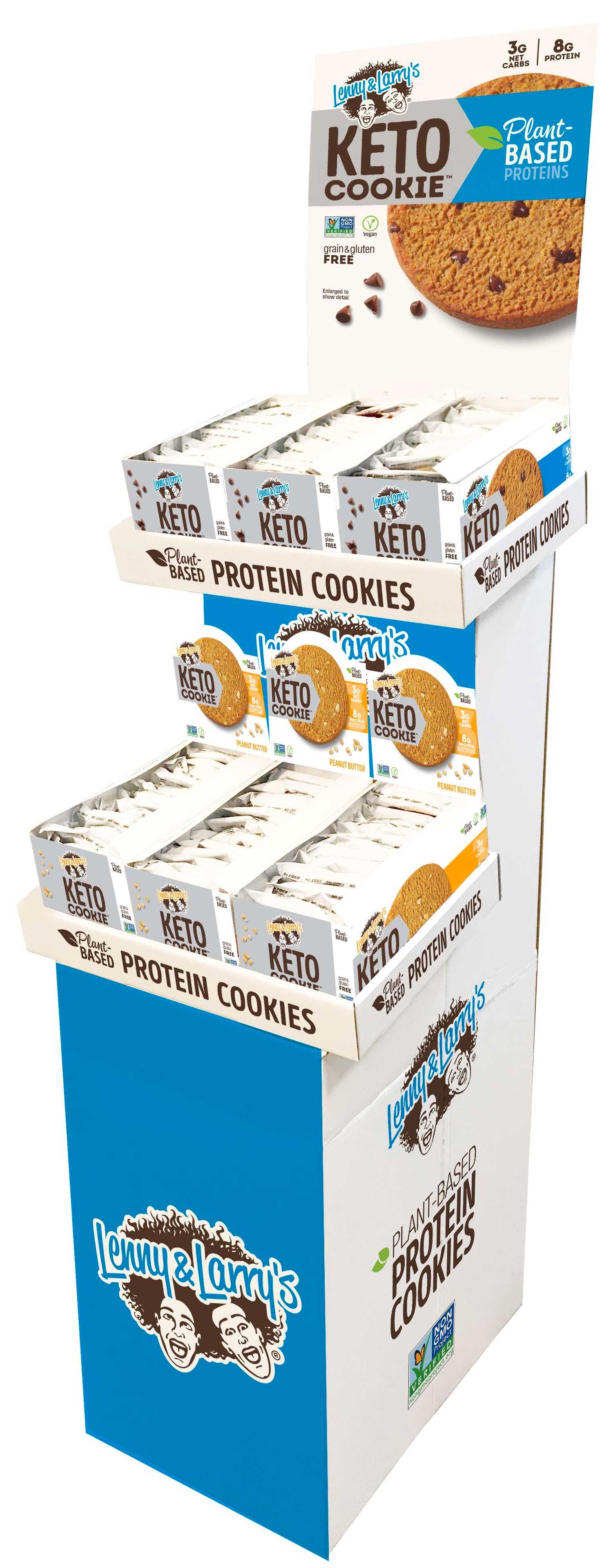 Lenny and Larrys Keto Cookie - Floor Display -- 72 per case