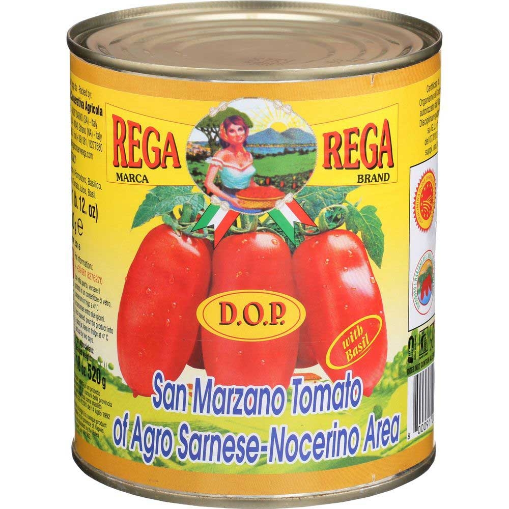 Rega Whole Peeled DOP Italian Tomatoes, 28 Ounce -- 12 per case