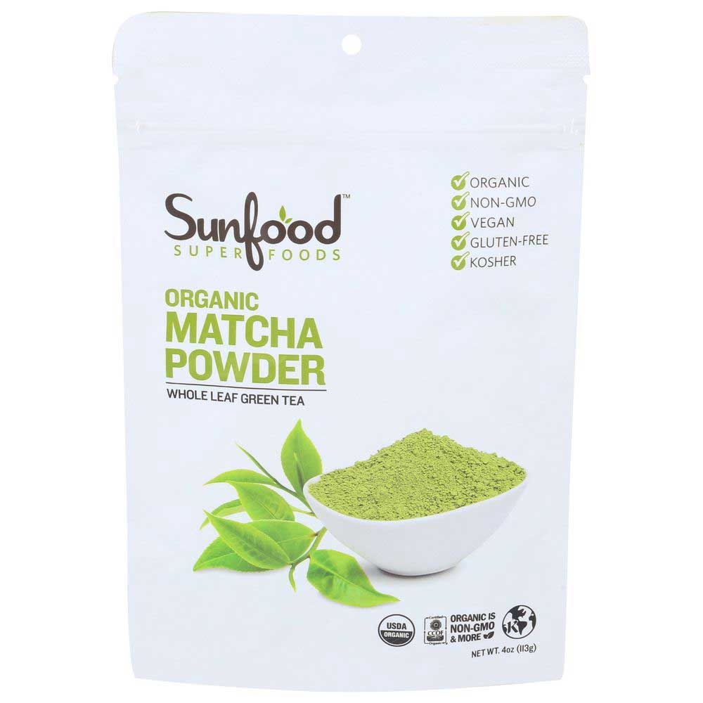 Sunfood Organic Matcha Green Tea Powder, 4 Ounce