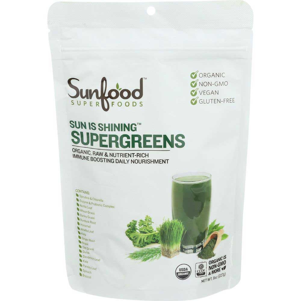 Sunfood Organic Sun Is Shining Supergreens, 8 Ounce