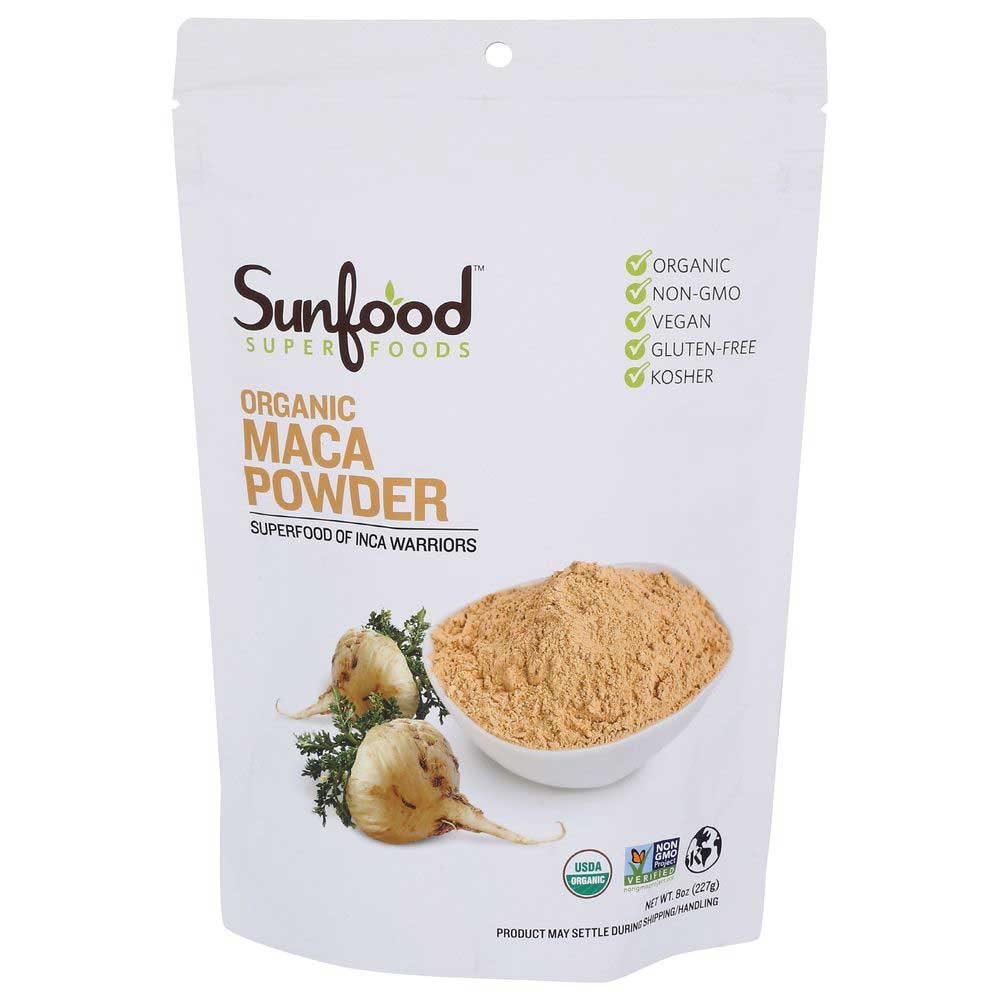 Sunfood Organic Raw Maca Powder, 8 Ounce