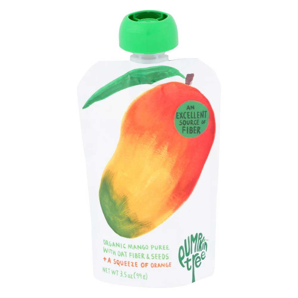 Pumpkin Tree Organic Mango Orange Oat Fiber and Seeds Baby Food, 3.5 Ounce -- 10 per case