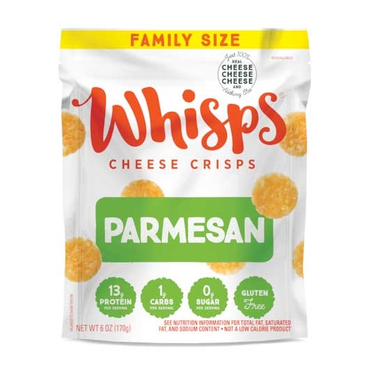 Whisps Parmesan Cheese Crisps, 6 Ounce -- 9 per case