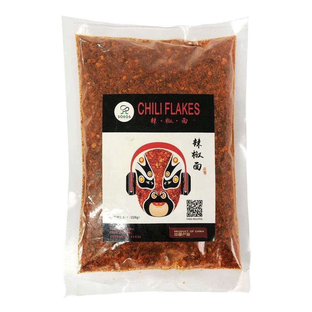 Soeos Premium Sichuan Chili Flakes, 8 Ounce -- 50 per case
