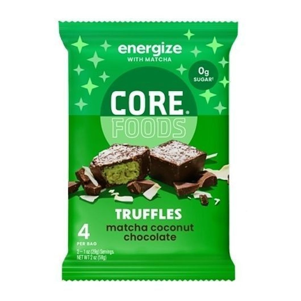 Core Foods Matcha Coconut Chocolate Truffles, 0.13 Pound -- 14 per case