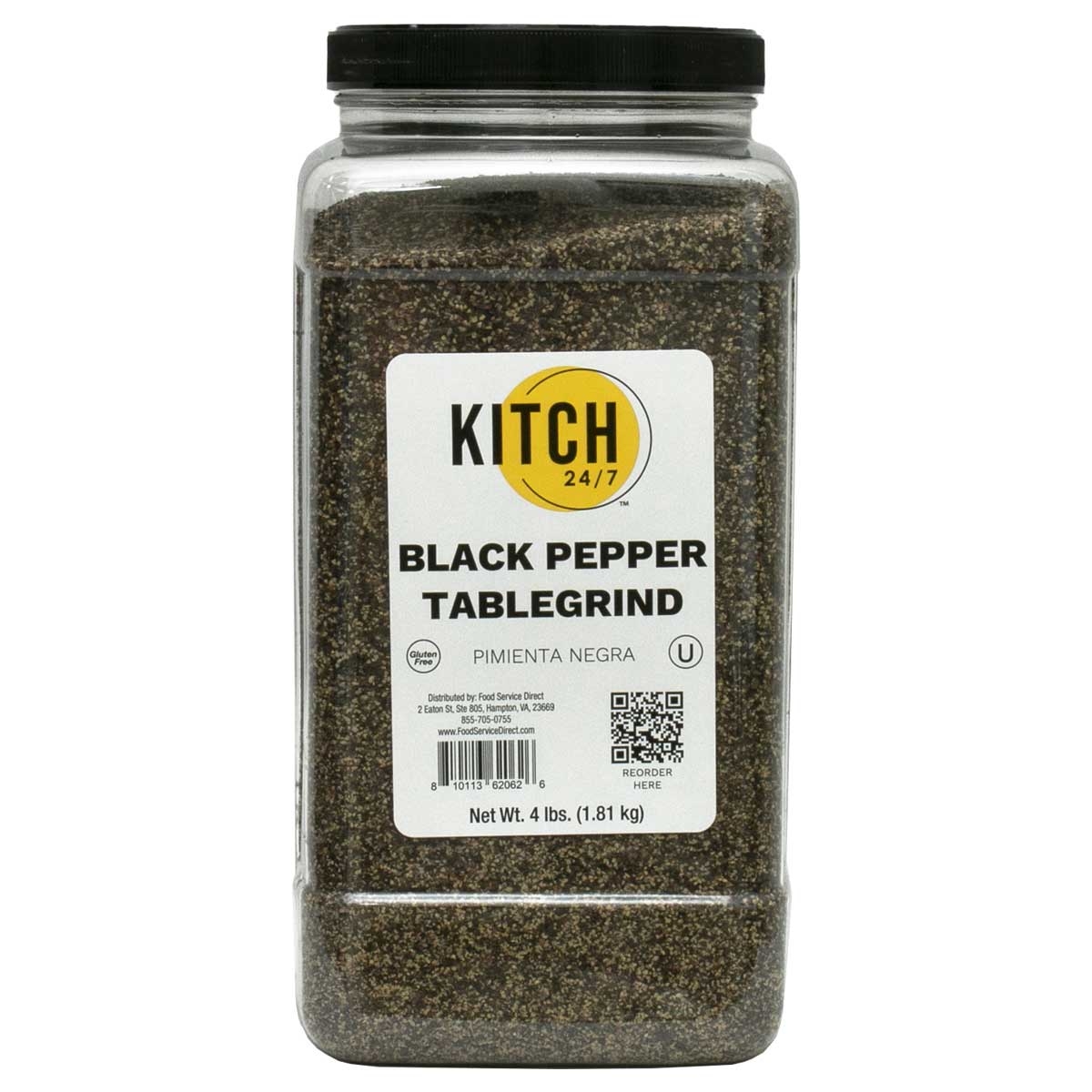 KITCH 24/7 Table Grind Ground Black Pepper, 4 Pound