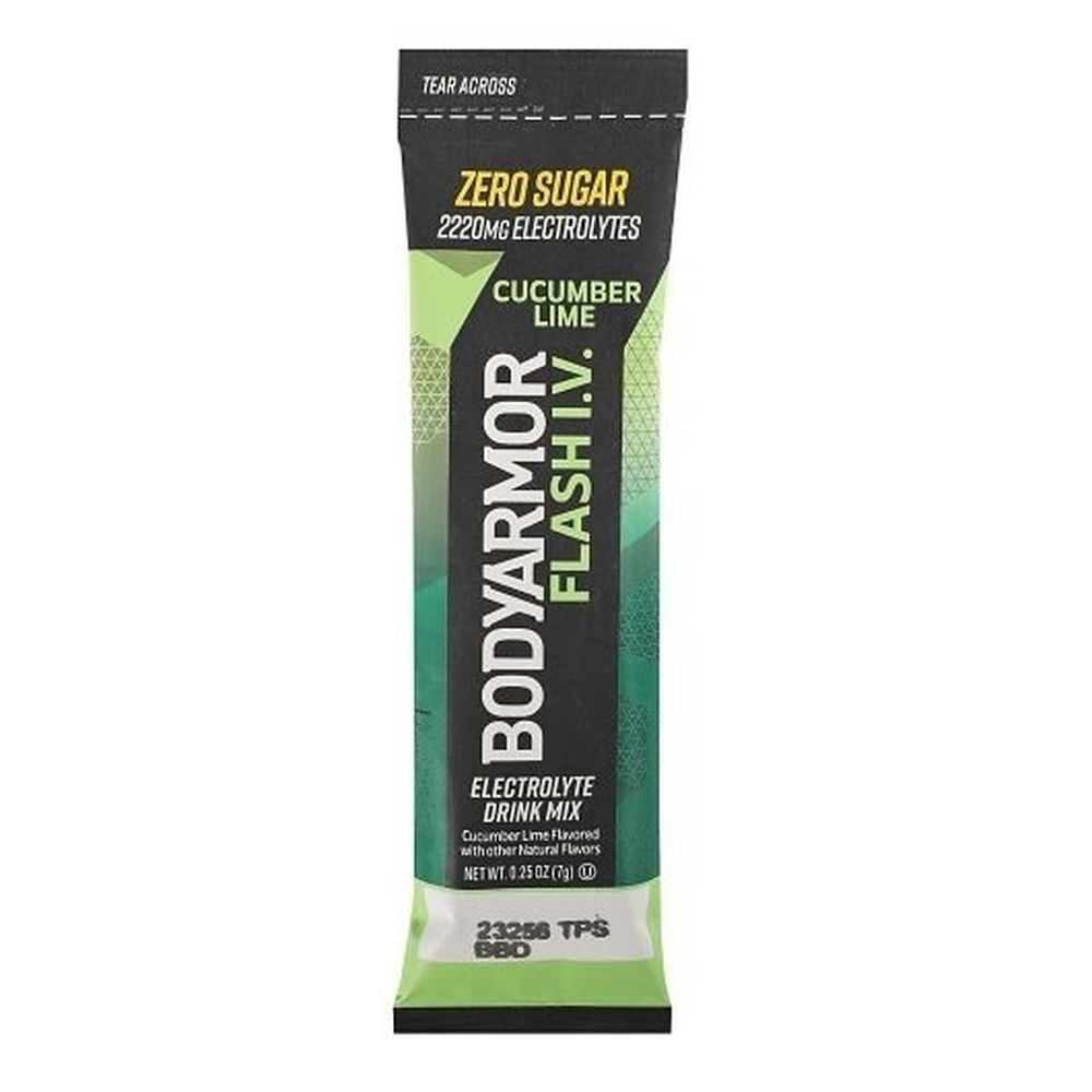 Bodyarmor Flash IV Lime Cucumber Electrolyte Drink Mix, 0.25 Ounce Pouch -- 90 per case