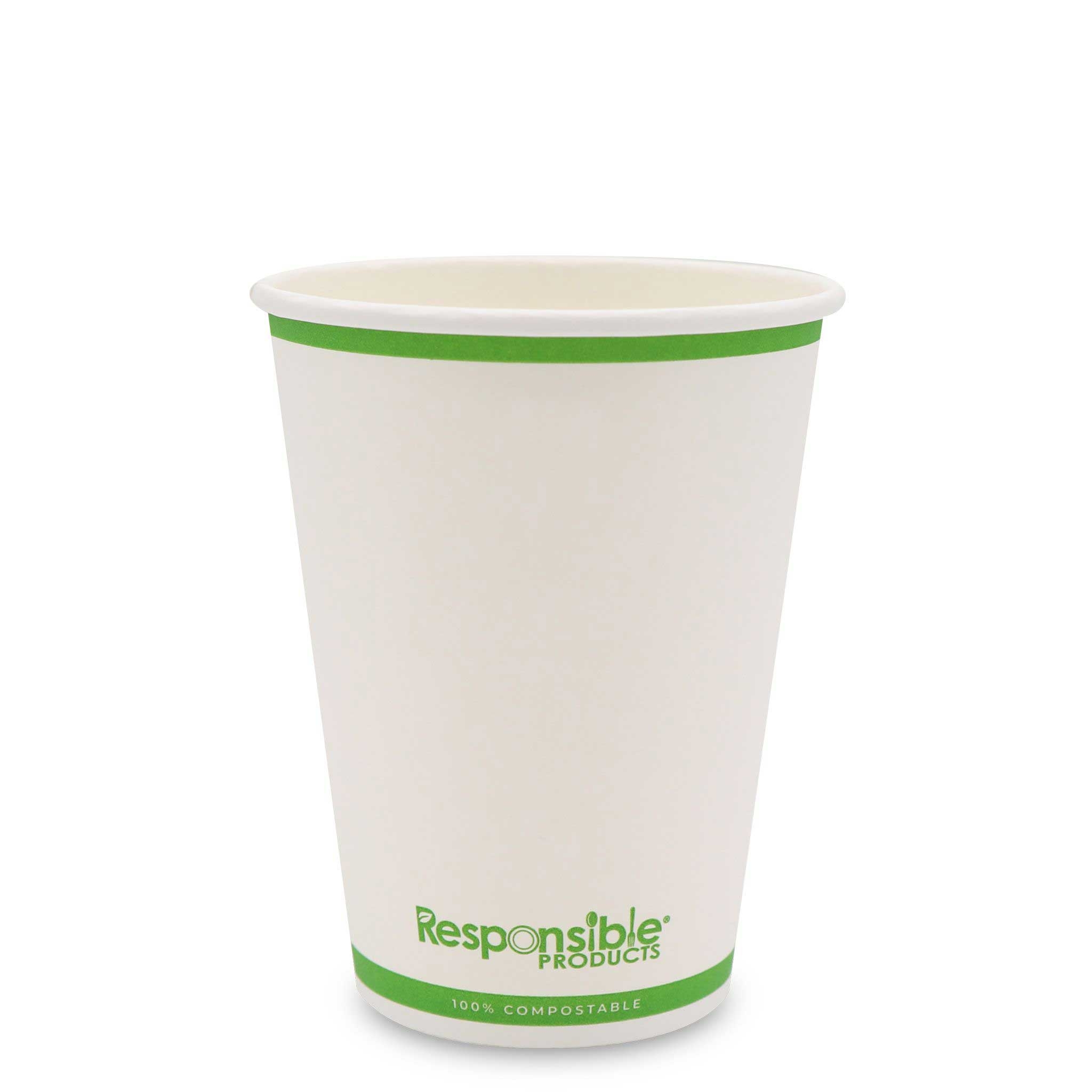 Responsible Products Tree-Less Compostable Paper Hot Cup, 12 Ounce Capacity -- 1000 per case