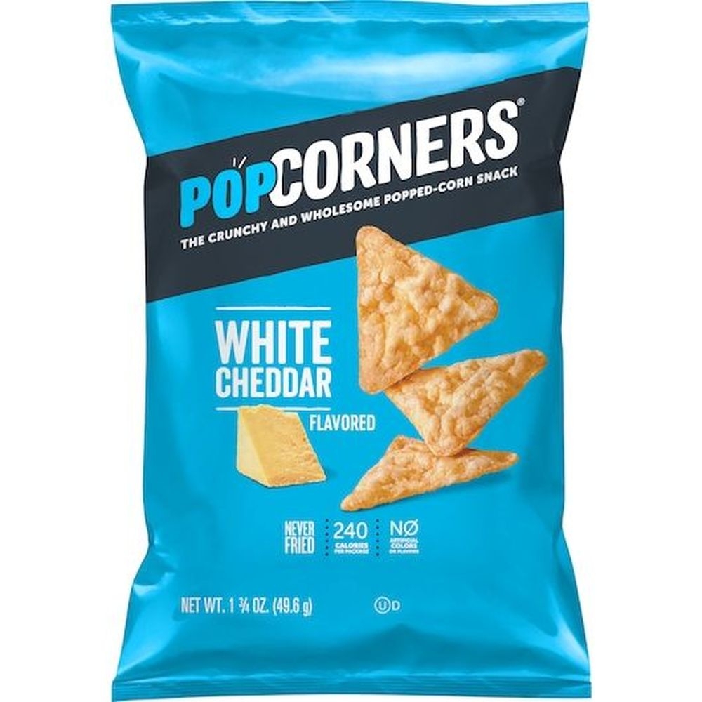 Popcorners White Cheddar Popped Corn Snack, 1.75 Ounce -- 24 per case