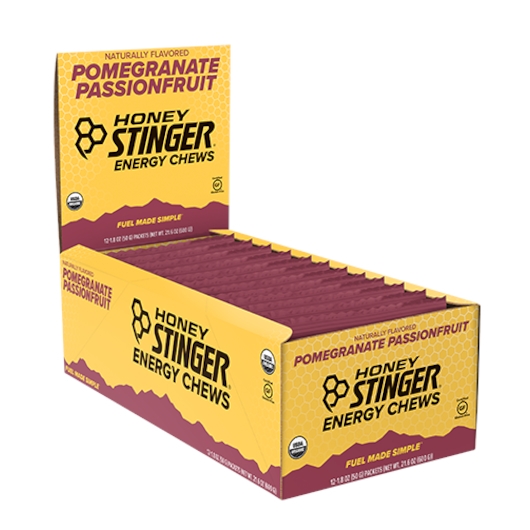 Honey Stinger Organic Pomegranate Passionfruit Energy Chew, 1.8 Ounce -- 96 per case