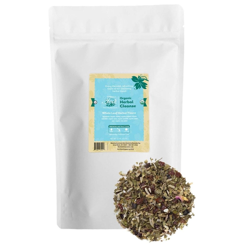 Heavenly Tea Leaves Organic Herbal Cleanse Herbal Tea, 16 Ounce