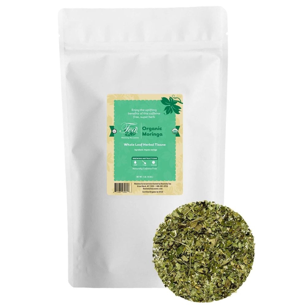 Heavenly Tea Leaves Organic Moringa Herbal Tea, 16 Ounce