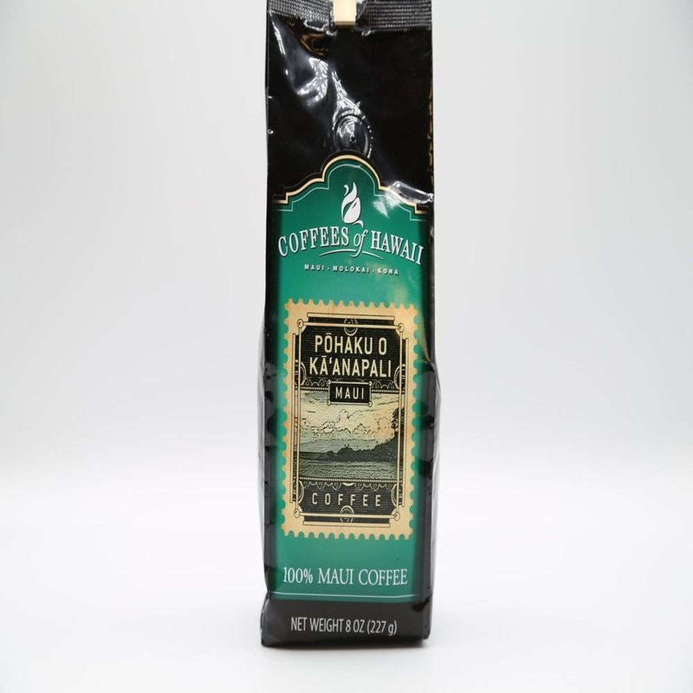 Coffees Of Hawaii Pohaku O Kaanapali 100 Percent Maui Hawaii Ground Coffee, 8 Ounce -- 12 per case