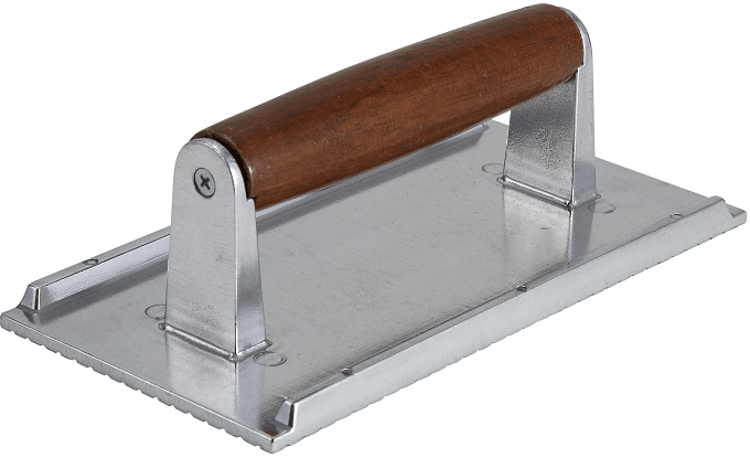 Winco Cast Aluminum Steak Weight, 9 x 5 inch.