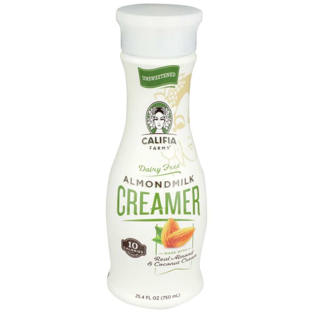 Califia Farms Unsweetened Almondmilk Creamer, 25.4 Fluid Ounce -- 6 per case.
