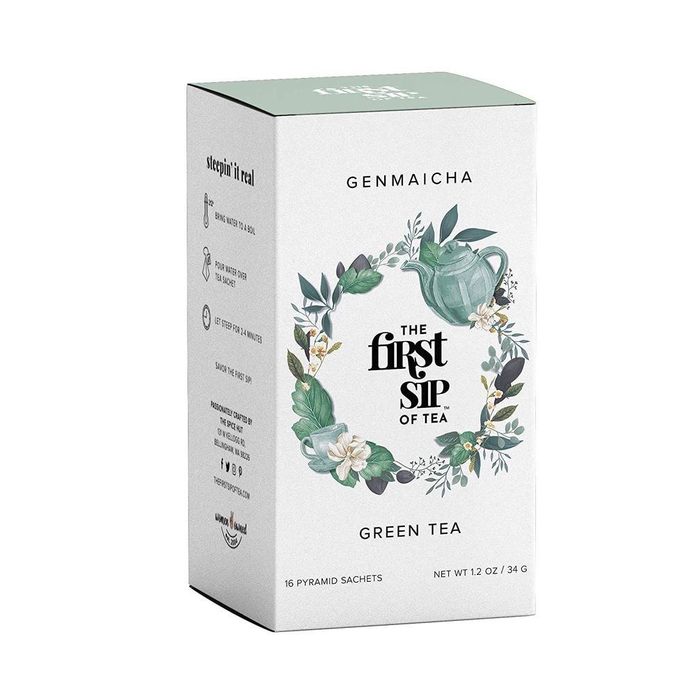 The First Sip Of Tea Genmaicha Toasted Rice Green Tea Bags, 16 count -- 6 per case