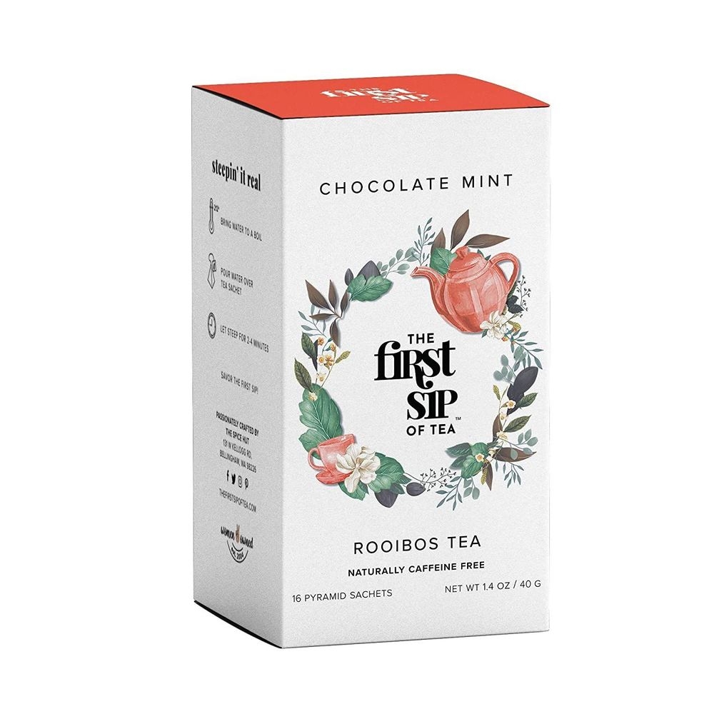 The First Sip Of Tea Rooibos Chocolate Mint Tea Bags, 16 count -- 6 per case