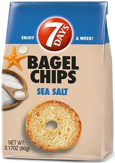 7 Days Sea Salt Bagel Chips, 3.17 Ounce -- 12 per case