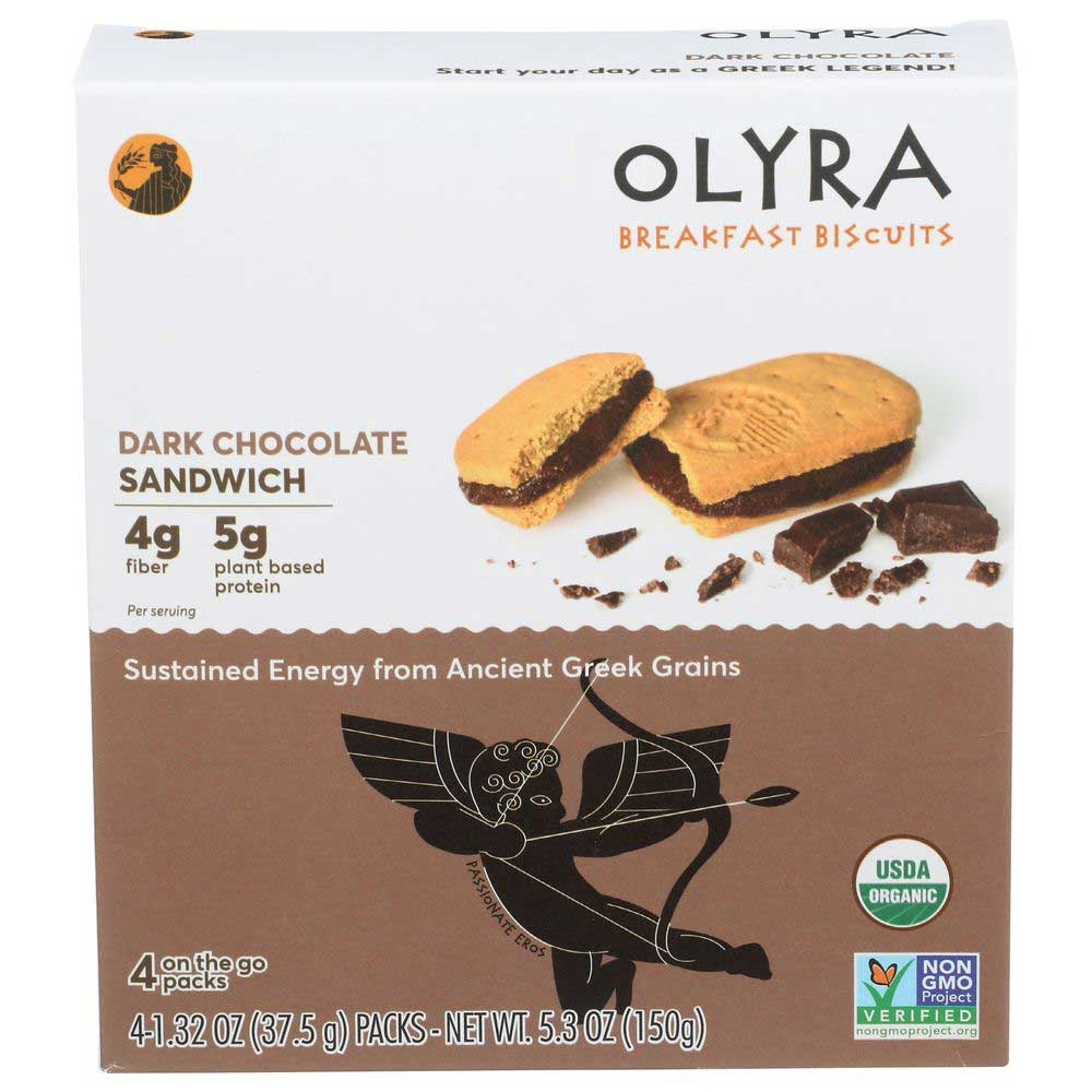 Olyra Dark Chocolate Sandwich Breakfast Biscuit, 5.3 Ounce -- 6 per case